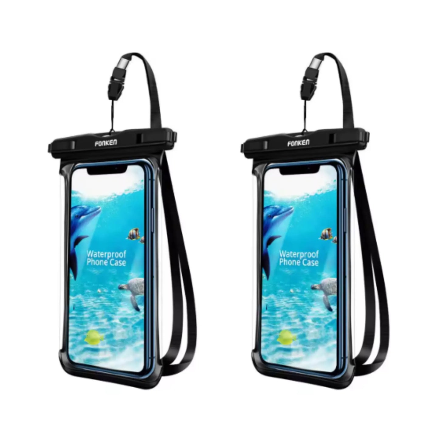 Étui étanche pour téléphone portable, vue complète