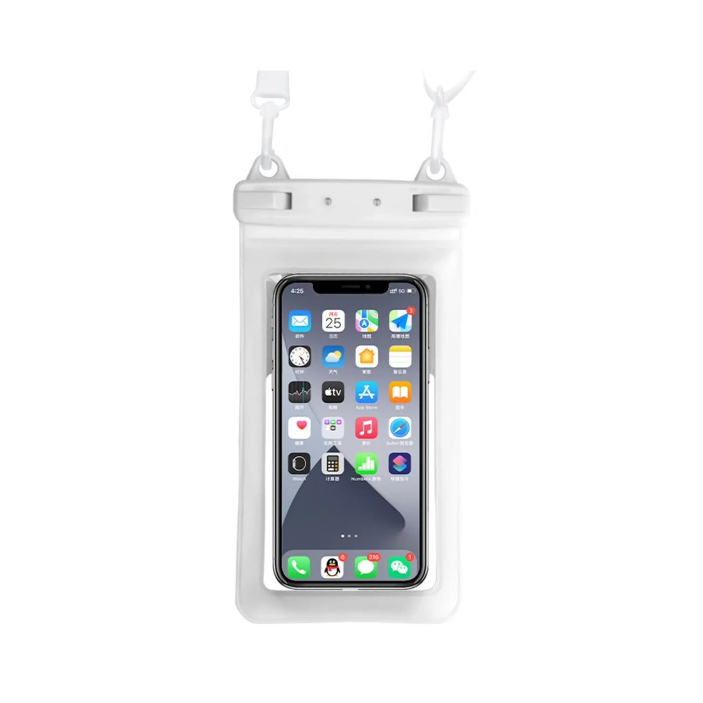 Étui étanche pour téléphone portable, vue complète