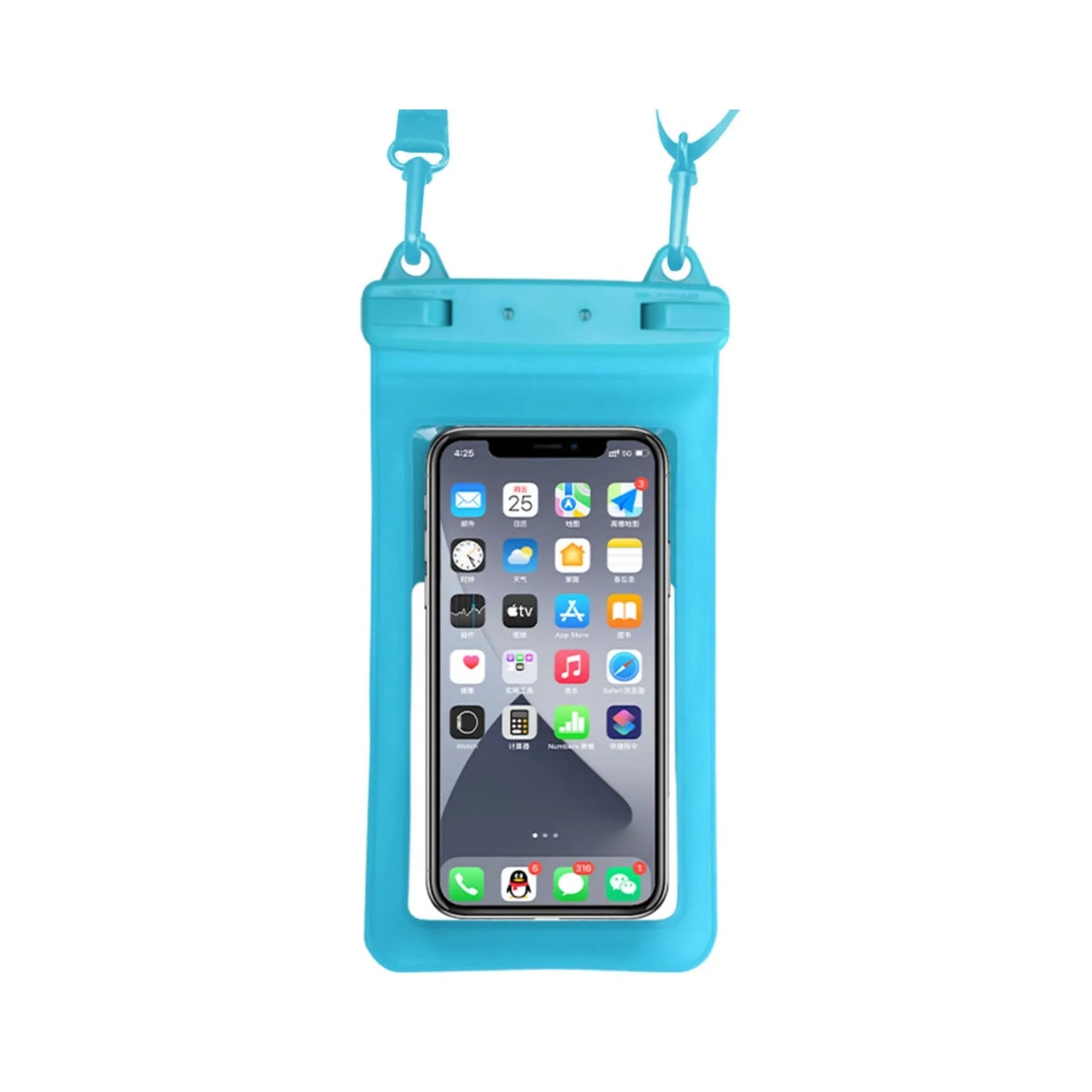 Étui étanche pour téléphone portable, vue complète